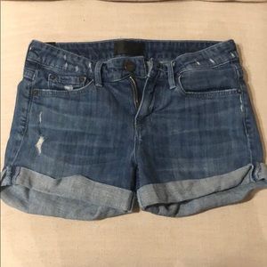 Vince cuffed denim shorts; size 24